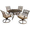 Traditions 5-Piece Dining Set with Swivel Rockers